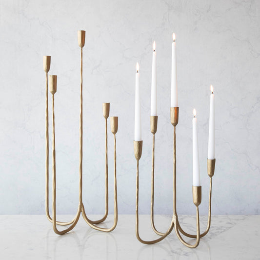 Forged Brass Candelabra
